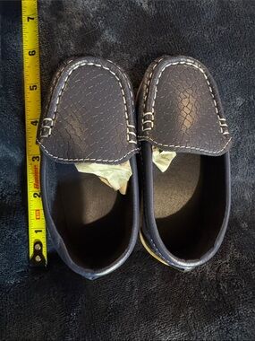 Bauer Navy Kids Moccasin Slip-Ons
